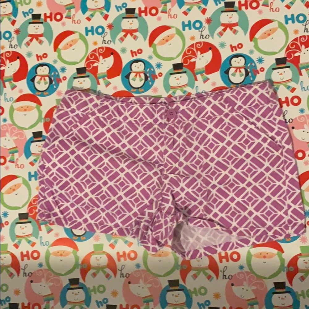 Purple Chevron print shorts